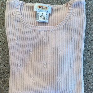 Talbots Light Pink Cable Knit Sweater